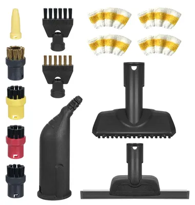 Image de Kit d'accessoires pour nettoyeur vapeur - 14 pièces - Inclut des buses et des chiffons - Compatible avec les modèles SC1 à SC5