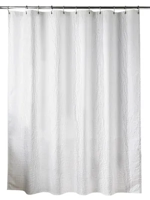 Produktbild von TENDANCE Duschvorhang Badvorhang 180 x 200 cm weiß gold Duschgardine Badezimmer