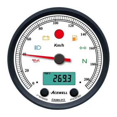 Image de ACEWELL Tachymètre analogique 210 Km/h Digital DZM