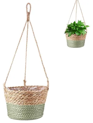 Produktbild von Hängekorb Pflanzenampel Blumenampel - 20 cm - Grün - Für den Innenbereich