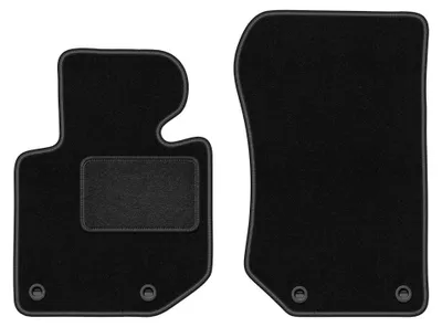Productafbeelding van Velours voormatten voor BMW 3 E36 1991-2000 (coupé/sedan/stationwagen) – 2-delig, zwart, op maat – Wielganizator LUX