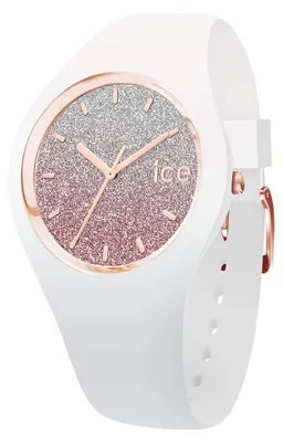 Produktbild von Ice-Watch - ICE lo White pink - Weiße Damenuhr mit Silikonarmband - 013427 (Smal