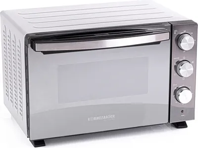 Produktbild von Back & Grill Ofen BGS 1500, 30 Liter Volumen, 5 Heizarten, Drehspieß, Umluft, 120 Minuten Zeitschaltuhr, Doppelverglasung, 3 Einschubebenen