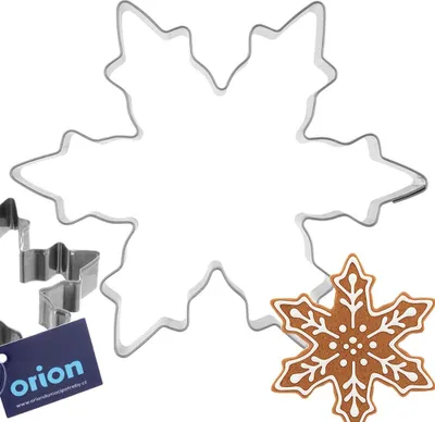 Produktbild von Orion | Ausstechform - Aus Edelstahl - Schneeflocke Motiv - 10x10x2 cm - Spülmaschinenfest