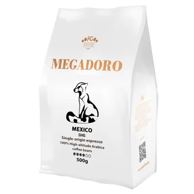 Produktbild von Megadoro Mexico SHG Espresso Kaffeebohnen 100% Arabica 500g