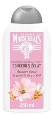 Zdjęcie produktu dla Szampon Le Petit Marseillais – 250 ml – słodka migdałowa i nasiona lnu z upraw ekologicznych