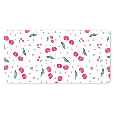 Produktbild von MuchoWow® Mauspad Mousepad Kirschen - Weiß - Muster 60x30 cm - Mousepads - Maus Mat - Pad - Mausunterlage - Nachhaltig