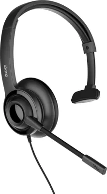 Immagine prodotto di Cuffie USB monoaurali con microfono, controllo del volume, microfono a cancellazione di rumore, nero