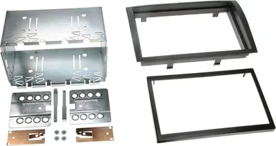 Immagine prodotto di Adattatore frontale soft touch 2-DIN compatibile con Fiat / Citroen / Peugeot nero