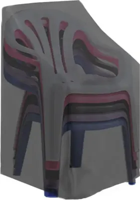Produktbild von Gartenmöbel Abdeckung, Abdeckung Gartenmöbel winterfest, 210D Oxford, 68x68x120/72 cm, wasserdicht, staubdicht,winddicht, UV-beständig