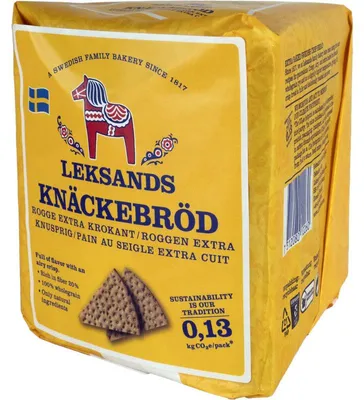 Zdjęcie produktu dla Leksands Extra Brittle Yellow Crispbread 200g - Chrupiące, łagodne pieczywo chrupkie