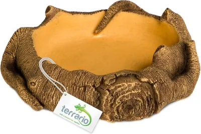 Immagine prodotto di Terrario Ciotola rustica in legno - Ciotola per terrari 12x12x3,5 cm Terrario