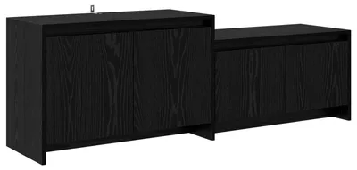 Produktbild von TV-Schrank 147 x 35 x 50 cm Schwarz Eichen-Optik Holzwerkstoff
