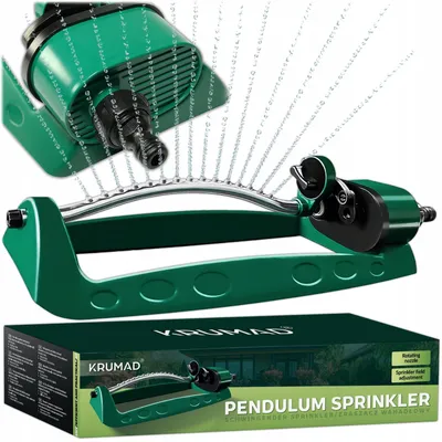 Produktbild von KRUMAD Gartensprinkler 360 Grad Oszillierend mit 15 Düsen Rasensprenger für Gartenbewässerung
