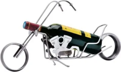 Produktbild von Motorrad Weinhalter aus Metall handgefertigt als Chopper