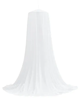 Zdjęcie produktu dla vidaXL Moskitiera na łóżko, 3 szt., 156 oczek, biała, Ø 56 x 220 cm