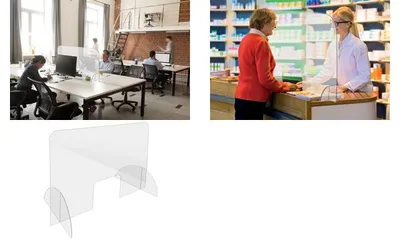 Produktbild von FRANKEN Thekenaufsatz Plexiglas, (B)850 x (T)246 x (H)700 mm