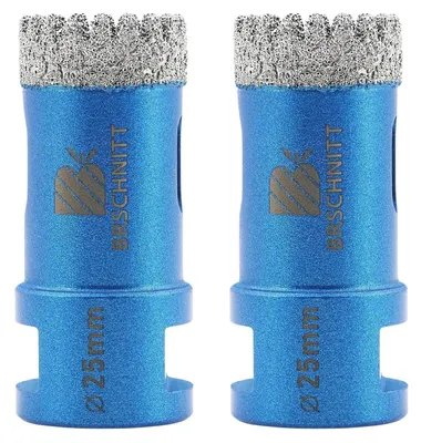 Zdjęcie produktu dla Wiertła diamentowe 25 mm z gwintem M14 do szlifierki kątowej, zestaw 2 sztuki