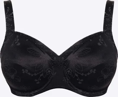 Produktbild von Ulla | Viola BH mit Bügel und Blende Schwarz - Schwarz / 110H | Shapewear & Mieder