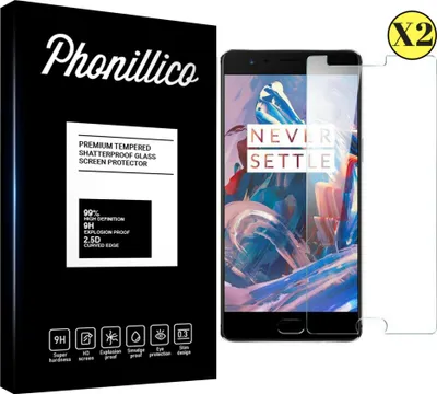 Zdjęcie produktu dla Szkło hartowane do ONEPLUS 3 [2 sztuki] Folia ochronna na ekran odporna na zarysowania Phonillico®