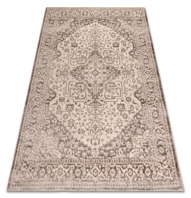 Image de Tapis AURA J2818 beige - Cadre, ornement, structurel, moderne beige 180x270 cm