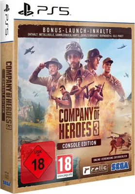 Produktbild von SEGA Company of Heroes 3, Playstation 4/Playstation 5, Multiplayer-Modus, M (Reif), Download