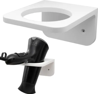 Produktbild von Föhnhalter Haartrocknerhalter Wohnwagen Wohnmobil Föhnhalterung Halter Universal Weiß