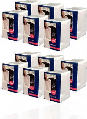 Produktbild von Servietten für Serviettenspender weiß 1/8 Falz 8,5 x 12,5cm (gefaltet) 12 x 250 Stück