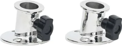 Obrázok produktu pre vidaXL Nožičky zábradlia 2 ks. Okrúhle pre 26 mm rúrky z nehrdzavejúcej ocele