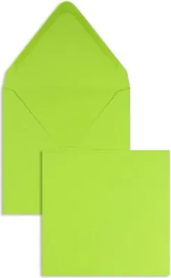 Produktbild von Briefumschläge 120x120mm 120g/qm gummiert VE=100 Stück lindgrün