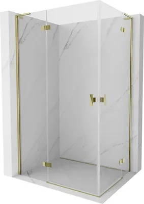 Produktbild von Mexen Mist-H L Duo Duschkabine mit Flügeltür 110 x 75 cm, transparent, gold - 8A5L-110L-075P-50-00
