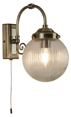 Zdjęcie produktu dla Lampa ścienna, mosiądz antyczny, wys. 27 cm, BELVUE