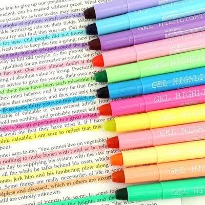 Produktbild von Textmarker Set 12 Stück, Schnell Trocknend, Lebendige Farben, Twist-Design