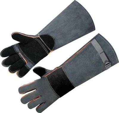 Produktbild von Famanu Grillhandschuhe Hitzebeständig mit Unterarmschutz - Leder