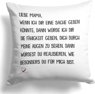 Produktbild von 22Feels Mama Geschenk Mutter Kissen Muttertag Geburtstag Weihnachten Deko Frauen Dekoration  Wohnzimmer Schlafzimmer Couch