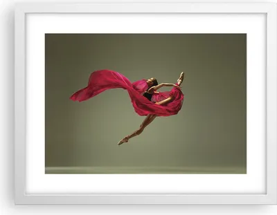 Produktbild von Gerahmtes Poster - Weißer Rahmen - Tänzer Ballett Künstler - 40x30 cm - Wand Bild - Wanddeko - Wandbilder - Kunstposter - Wandposter - Bilderrahmen - Bilder - Kunstdruck - P2WAA40x30-5037