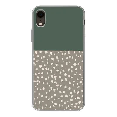 Produktbild von MuchoWow® Handyhülle Schutzhülle Hülle für iPhone XR Polka dot - Grün - Muster Silikon Softcase Handy Hülle - Schutzdeckel