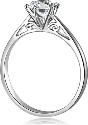 Produktbild von Damenring Zirkonia Stein Verlobungsring Solitärring Bandring 925 Sterling Silber Autiga® silber 55 - Ø 17,45 mm