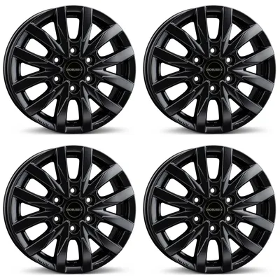 Immagine prodotto di 4 cerchi Borbet modello CW6, misura 6.5x17, offset 54, bulloni 6x130, compatibili con SWM e VW Crafter. Cerchi in lega