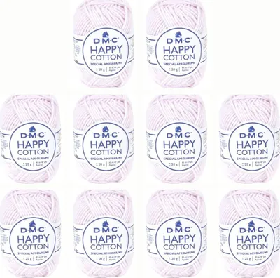 Produktbild von 10x DMC Happy Baumwolle – weiches Garn aus 100 % Baumwolle, 392, (Farbe 766)