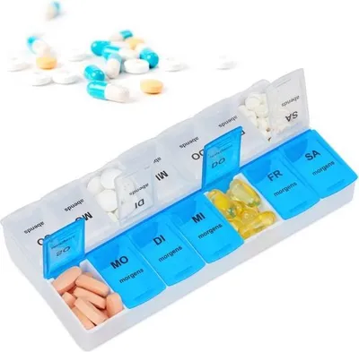 Obrázek produktu pro 7denní organizér pilulek se 2 přihrádkami