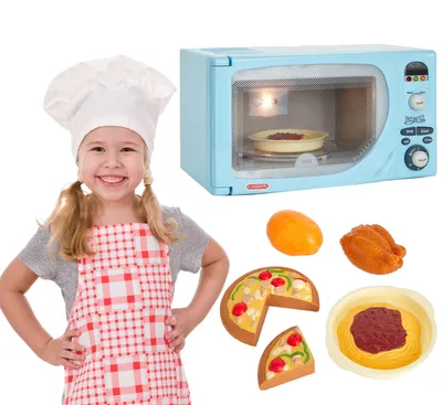 Produktbild von Casdon DeLonghi Spielzeug Mikrowelle mit realistischen Kochfunktionen und drehbarem Teller