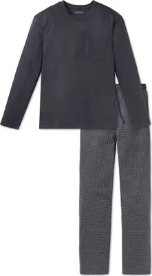 Produktbild von Schiesser Herren Schlafanzug lang blau 48 ST