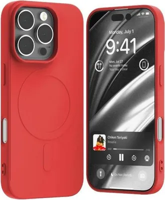 Obrázok produktu pre Mercury Magsafe Polosilikónové Iphone 16Pro 6.3 Red
