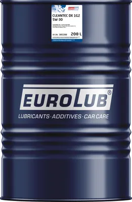 Produktbild von EUROLUB CLEANTEC DX 1G2 für 5W-30 208 Liter Motoröl Motorenöl Teilsynthetisch MS-6395 WSS-M2C945-A WSS-M2C946-A 4718-M 6094-M DEXOS 1 GEN 2 Öl