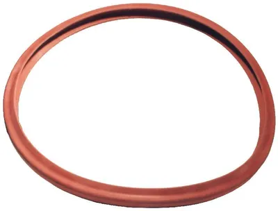 A copper-colored ring on a white background.