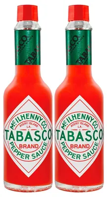 Image de Tabasco Red Pepper Sauce Sauce pimentée Bouteille en verre de 60ml, paquet de 2
