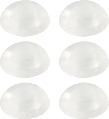 Produktbild von vasalat Wandtürstopper Set - Türpuffer 32mm, Höhe 12mm - Türstopper selbstklebend ideal zum Schutz von Wand & Tür, transparent - 6 Stück