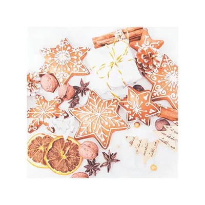 Produktbild von 20 kleine Cocktailservietten Cookie Selection - Auswahl an Weihnachtsplätzchen 25x25cm