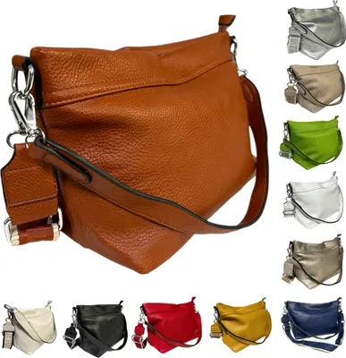 Produktbild von Handtasche Umhängetasche Doppelgurt 35 cm Damentasche Schultertasche Shopper Braun